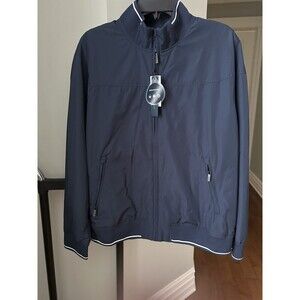 Perry Ellis Men's Lightweight Long Sleeve light Jacket in Navy Size L $240